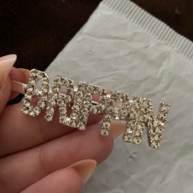 Rhinestones Letters Hair Clips photo review